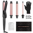 4 In 1 Curling Iron Set With Interchangeable Ceramic Barrels And Flat Iron