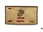 Flak Plate Carrier Usmc Id W fastener  Custom Embroidery Name rank blood unit