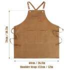 Canvas Tool Work Shop Apron Heavy Duty Woodworking Pockets Chef Workshop New