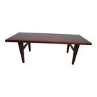 Vintage Mid-century Danish Modern Walnut Surfboard Coffee Table