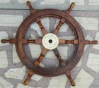 Nautical Collectible Boat Ship Wheel Wooden Steering Home Decor 18 Inch Handamde