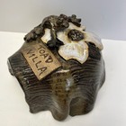 Ceramic Toad Villa Amphibian House Garden Decor Frog Flower Art