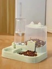 2-in-1 Automatic Cat Feeder Water Dispenser Gravity Pet Food Bowl No Spill Us