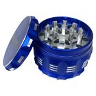 Kashmir Spice Herb Tobacco Grinder 2 5  4 Piece Crusher Aluminum Grinder Blue