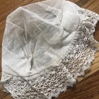 Antique Victorian Edwardian Lace Boudoir Night Cap Hat Net Lace Baby Cap Bonnet