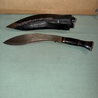 Antique Vintage Nepalese Gurkha Kukri Combat Knife W  Leather Scabbard Sheath
