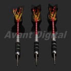 3pcs Of Darts Professional Red Tungsten Steel Tip Darts Set With Dart Flights