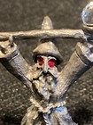 Spoontiques - Vintage Wizard W  Red Eyes   Crystal - 1 5    Pewter Figurine