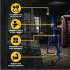 Everlast Single Station Powder Coated Steel 100 Pound Punching Bag Stand  Blue