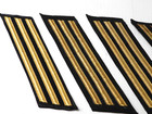 4 Vintage U s n  Gold Wire 3 Stripe Hashmarks - Good Conduct Gold