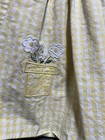 Gymboree Vtg Gingham Plaid Yellow Dress Size 4t Embroidered Flowers