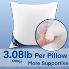Set Of 2 Euro Pillow Inserts 26x26  With Cotton Cover - White
