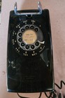 Vintage Western Electric Black Rotary Dial Wall Telephone Bell System Model 554