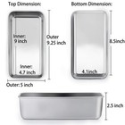 3pack Stainless Steel Bread Loaf Pan Meatloaf Pan For Baking Pastry  9 1 4  X 5 