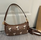Coach X Peanuts Teri Shoulder Bag In Signature Canvas  Snoopy Print