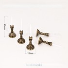 6pc 1 12 Scale Doll House Miniatures Retro Candlestick Living Room Vintage