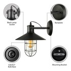 Vintage Industrial Nautical Wall Sconce Metal Glass Shade Wall Light Loft Porch