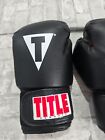 Title Classic Boxing Red Black Leather Boxing Mma Gloves Excellent Clean