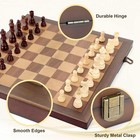 15  Magnetic Wooden Chess Board Set With Manual  Handmade Pieces  Folding