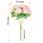 2 Bushes 18  Artificial Faux Silk Rose Flowers Wedding Party Events Decorations