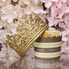 4  Wide Gold Metal Crown Cake Topper Cupcake Centerpiece Dessert Events
