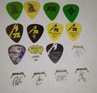 Metallica 16 Guitar Pick Lot Tour Some Vintage James Hetfield Kirk Hammett Lars