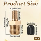 2pcs 1 4 Npt Male Brass Schrader Valve 250 Psi Air Compressor Tank Fitting