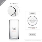 Wgv Cylinder Glass Vase  Width  Height   different Heights Available 