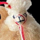 Handmade Real Fur Vintage Alpaca Llama Stuffed Plush In Peru 7 75    Figurine Toy