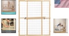 Natural Wood Baby Gate - Extra Wide  Pressure Mounted  31    Tall Child Barrier