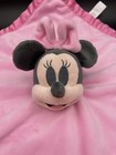Minnie Mouse Plush Lovey Security Blanket Pink Satin 15   x15    Disney Baby Plush