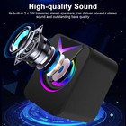 3 5mm Usb Rgb Led Computer Speakers Wired Stereo Bass For Pc Laptop Desktop Us