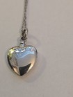 Sterling Silver 925 Cremation Urn Pendant Heart teardrop   20  Chain Choose One