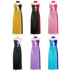 Kids Girls Bodysuit Training Unitard Ballet Dress Maxi Dancewear Sparkly Split