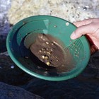Green 8 Inch Gold Mining Pan For Gold Prospecting 2 Riffle Types