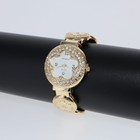 Vintage Geneva Women s Cuff Gold Tone Flower Watch New Battery