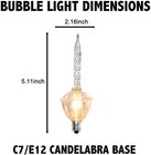 4 Pack Christmas Bubble Light Replacement Bulbs  5w Clear Christmas Bubble Li