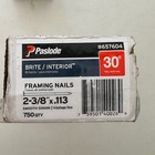 Paslode 657604 Framing Nails 30   2-3 8  X  113 Smooth Shank 750 Qty Full Head