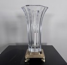 Vintage French Loisel Cut Crystal Brass Table Lamp Hollywood Regency Heavy 13 75