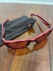 Vintage Metallic Red Spy Optic Viktor Sunglasses With High Contrast Rose Lenses