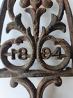 Vintage Cast Iron Trivet Iron 1884 Shaped Wilton