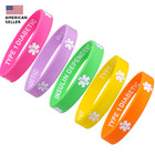        5 Pack Type 2 Diabetic Silicone Wristbands Discreet