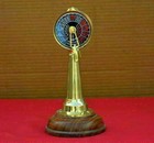 6    Solid Brass Made Ship Telegraph Engine Room Nautical With Wooden Base
