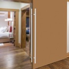 The Sliding Door Handle Is Made Of Flat And Rectangular Double-sided Stainless