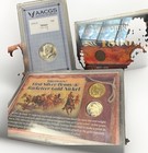 Instant Century Of History Coin Collection Lot- 9 Vintage Cased Panels