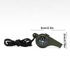 Emergency Rescue Whistle With Compass Thermometer Keychain Camping Hiking
