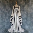 Halloween Costume Witch Long Dress Women Party Medieval Revival Adults Cosplay
