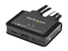 Startech com Sv211dpua4k 2 Port Displayport Kvm Switch - 4k 60hz - Compact Dual