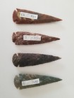 Arrowheads 5  Flint Spear Points Knife Craft Display Exact 4 In Photos Lot