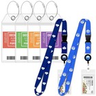 4-pack Carnival Luggage Tag Holders   2-pack Lanyards  Blue   Royal Travel Set